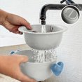thumbnail image 2 of Small Double Thickened Draining Basket, Dishwasher Safe Fruit Colander Bowl for Home Kitchen, 2 of 9