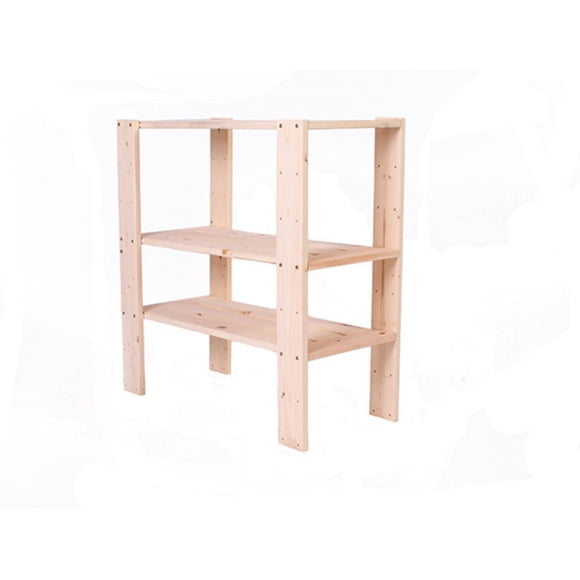 Adwood Pine 3 Shelf Pine Wood Storage