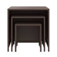thumbnail image 2 of vidaXL Tables Gigognes 3 Pcs Rotin Poly Brun, 2 of 4