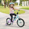 thumbnail image 2 of Costway Vélo pour Enfants 14 Pouces avec Selle et Guidon Ajustables, Roues Stabilisatrices Amovibles, Frein à Main, Bleu, 2 of 10