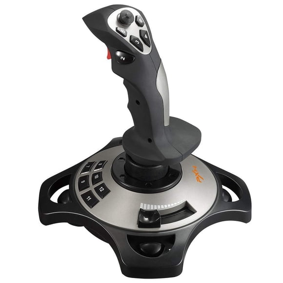 Joystick pour PC, Contrôleur de Jeu USB avec Fonction de Vibration et Commande d'Accélérateur, PXN 2113 Manette Filaire Flight Bâton pour PC/ordinateur Windows