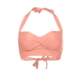 thumbnail image 3 of Womens Fashion Sexy Multi Color Swimsuit Halter Ruched High Waist Bikini Tops, 3 of 9