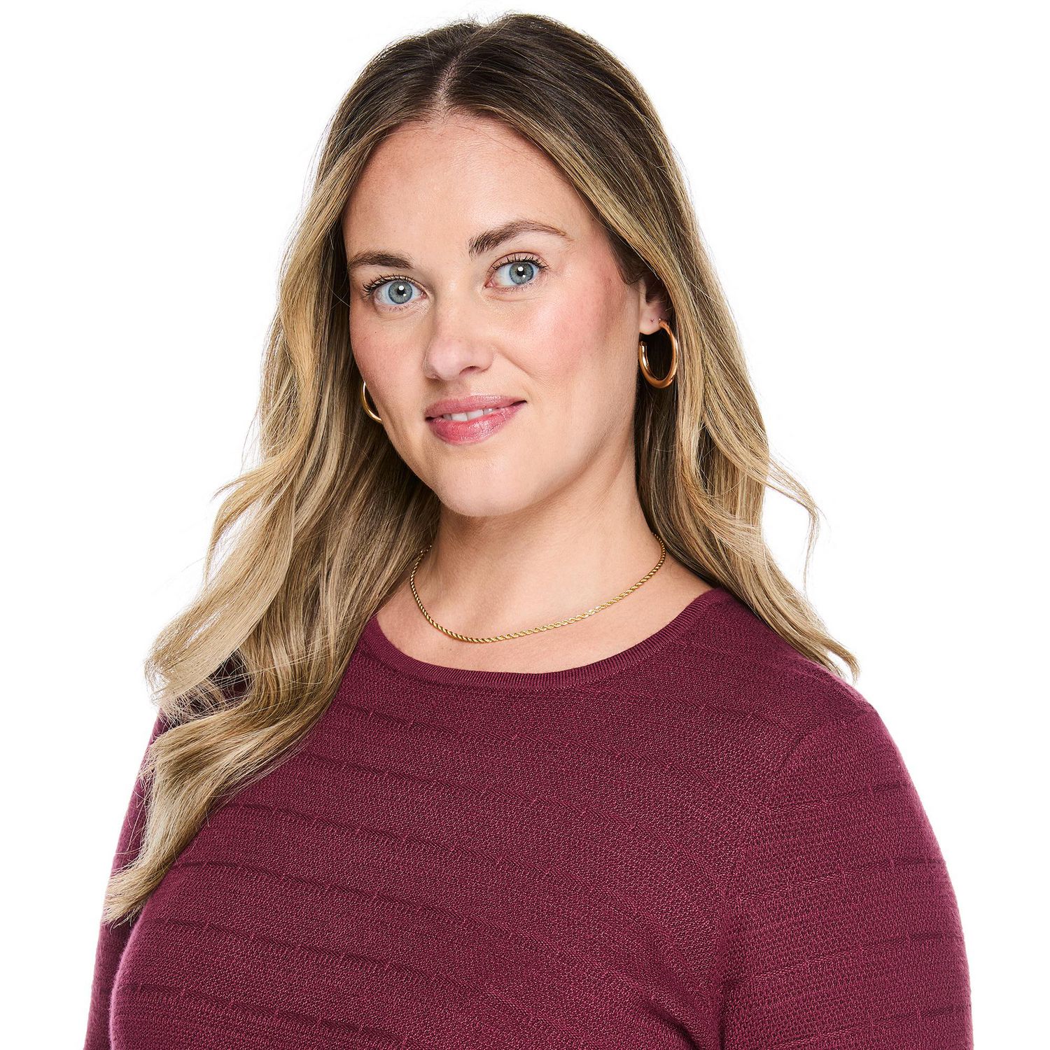 Lane Bryant Women's Plus Long-Sleeve Crew-Neck Dress