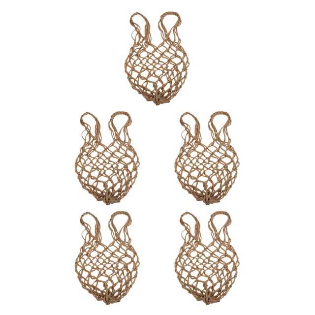 Baohd Sac en Filet pour Ballon 1/2/3/5 Sac de Transport pour Ballon de Basketball Filet de Rangement Support Brun 5 Pcs