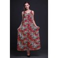 thumbnail image 4 of Bimba Robe Longue Maxi à Imprimé Floral en Rayonne pour Femmes, Bretelles Spaghetti Ajustables, Style Bohème - Grand, 4 of 4