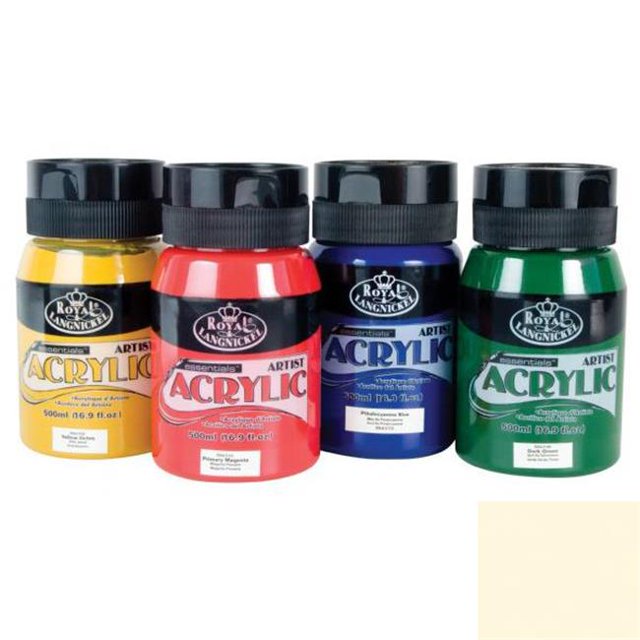 Royal & Langnickel RAA-5118 16.9 Fl.oz. - 500ml - Essentials Acrylic Paint Jar - Naples Yellow