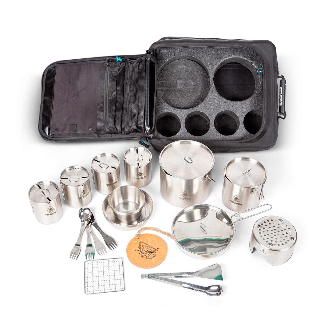 Decked Cookware Set AD23PATHFINDERCOOKINGKIT Pathfinder; Stainless Steel