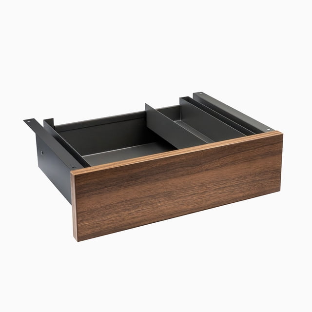 Desky Minimal Under Desk Drawer - Jarrah Legno Laminate / Space Grey