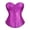 Purples, variant on Corset Tops for Women, Women's Sleeveless Bustier Corset Tops, Plus Size Satin Shapewear Waist Cinchers, Solid Waist Corsets Trainer Hook and Eye Closure Overbust Bustiers Black