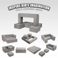 thumbnail image 3 of VEVOR Modular Kids Play Couch 4Pcs DIY Creative Child Sectional Sofa Dark Grey, 3 of 9