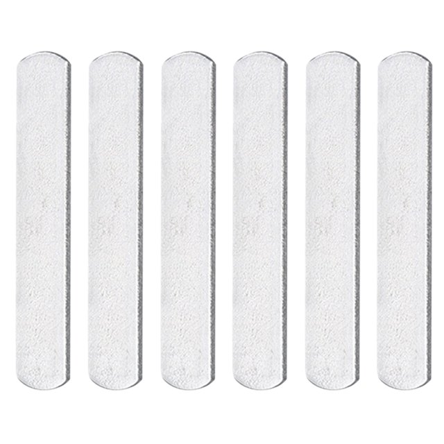 Steel Weight Plate Silver Athletes Strength Training 6Pcs 4.72X0.98X0.28In