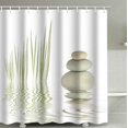 thumbnail image 3 of Cross Border Zen Stone Wild Grass Water Pattern Shower Curtain suit Bathroom Shower Curtain Digital Printing Polyester Waterproof Shower Curtain with Hook, 3 of 6