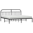 thumbnail image 3 of vidaXL Metal Bed Frame with Headboard Black 193x203 cm, 3 of 5