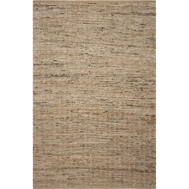 HomeRoots 353949 3 ft. 3 in. x 5 ft. 3 in. Jute Black Area Rug