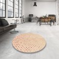 thumbnail image 4 of Ahgly Company Tapis d'Intérieur Ronds de Style Transitionnel Lavables à la Machine, Mocassin Beige, 8 Pieds Rond, 4 of 7