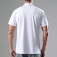 thumbnail image 4 of Shirts for Men, Mens Summer Solid Color Fitting Sport Train Zipper Short Sleeved Stand Up Collar Top, 4 of 7