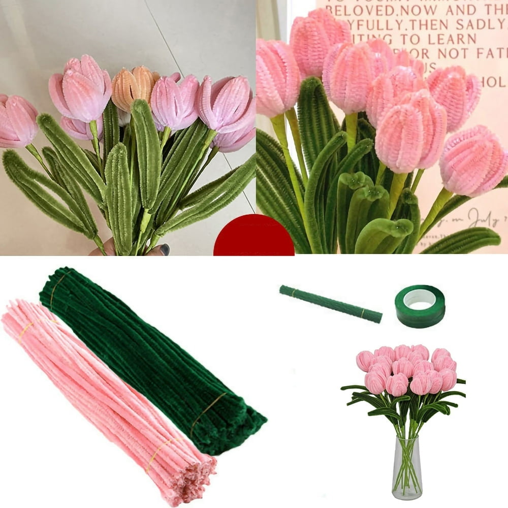 Kit Bricolage Fleurs Et Vase – Coffret Créatif Enfant 4-10 Ans – 80 Fleurs, Boutons, Fils – Cadeau Fête Des Mères