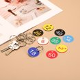 thumbnail image 4 of 10PCS Number Tags 1-10, Number Key Tags Plastic Numbered Tags Key Tags Keychain with Key Rings for Organizer Field Sales Hangers Clothes Labels ID Tag, Rose Red, 4 of 6