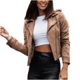 thumbnail image 2 of EGNMCR Veste à Manches Longues pour Femmes, Sans Capuche, Décontractée, Cardigan à Manches Longues, Fermeture Éclair Courte, 2 of 9