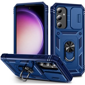 HCTian Arguments pour Galaxy S23 Fe, boîtier de téléphone couvert caméra avec support d'anneau de rotation pour Samsung Galaxy S23 Fe