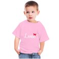 thumbnail image 2 of Penkiiy Tout-Petits Enfants Garçons Filles Mode Mignon Col Rond Imprimé Manches Courtes Haut 9-10 Ans Rose, 2 of 6
