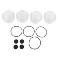 thumbnail image 2 of Axle 4 Set 3-3/4 Inch Oil Bath Dust Caps 12011-1 Trailer Axle Oil Cap Kit for  Axles 9-16K 3.75in 8 Threads, 2 of 7