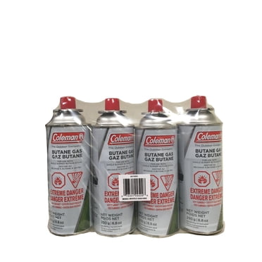 Coleman Butane Canisters for Portable Appliances & Stoves, 8.8 oz (250 g), 4 Pack