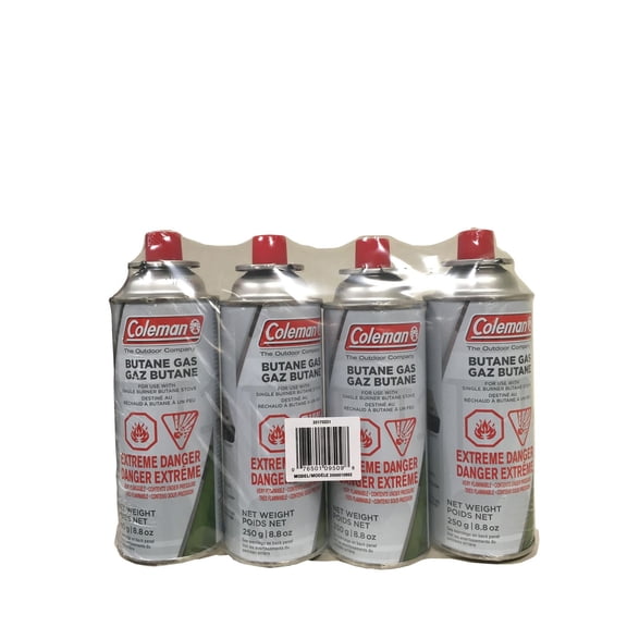 Coleman Butane Canisters for Portable Appliances & Stoves, 8.8 oz (250 g), 4 Pack
