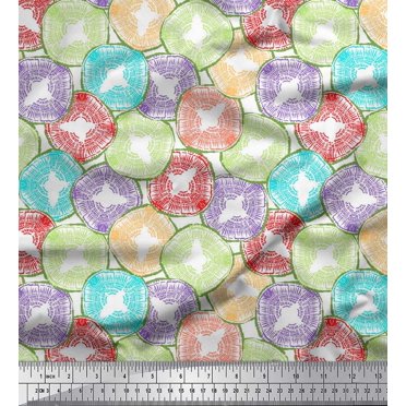 Soimoi Rayon Fabric Coral Ocean Decor Fabric Printed Yard 56 Inch Wide