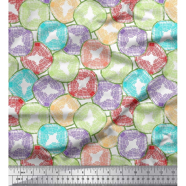 Soimoi Rayon Fabric Coral Ocean Decor Fabric Printed Yard 56 Inch Wide