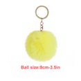 thumbnail image 1 of Fuzzy Ball Keychain Supple Comfortable Lovely Key Rings Adorable Practical Key Chains Women for Children Adults Elderly Students Yellow 9cm, 1 of 7