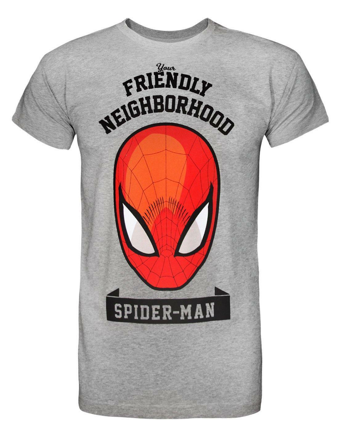 Marvel T-Shirt Gris à Manches Courtes pour Hommes