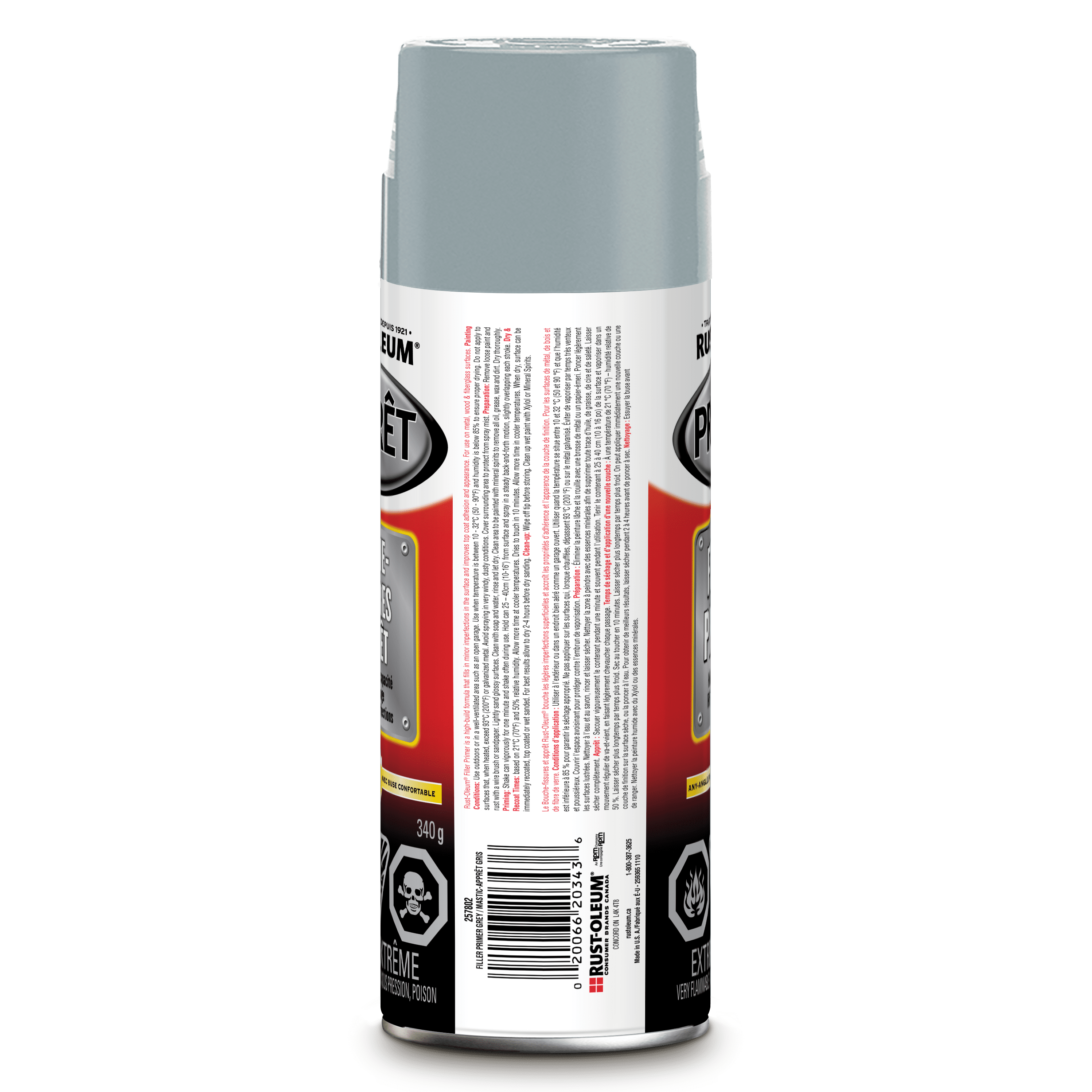 Apprêt bouche-pores ponçable en aérosol Rust-Oleum Specialty, gris, 340 g
