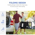 thumbnail image 4 of Outsunny Chaises de Camping Doubles Pliables avec Inclinaison et Appuie-Tête, Noir, 4 of 10