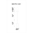 thumbnail image 2 of CWI Lighting 1 Light Candle Mini Chandelier with Chrome finish, 2 of 2