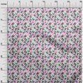 thumbnail image 3 of oneOone Rayon White Fabric Kids Floral Sewing Craft Projects Fabric Prints By Yard 56 Inch Wide, 3 of 4