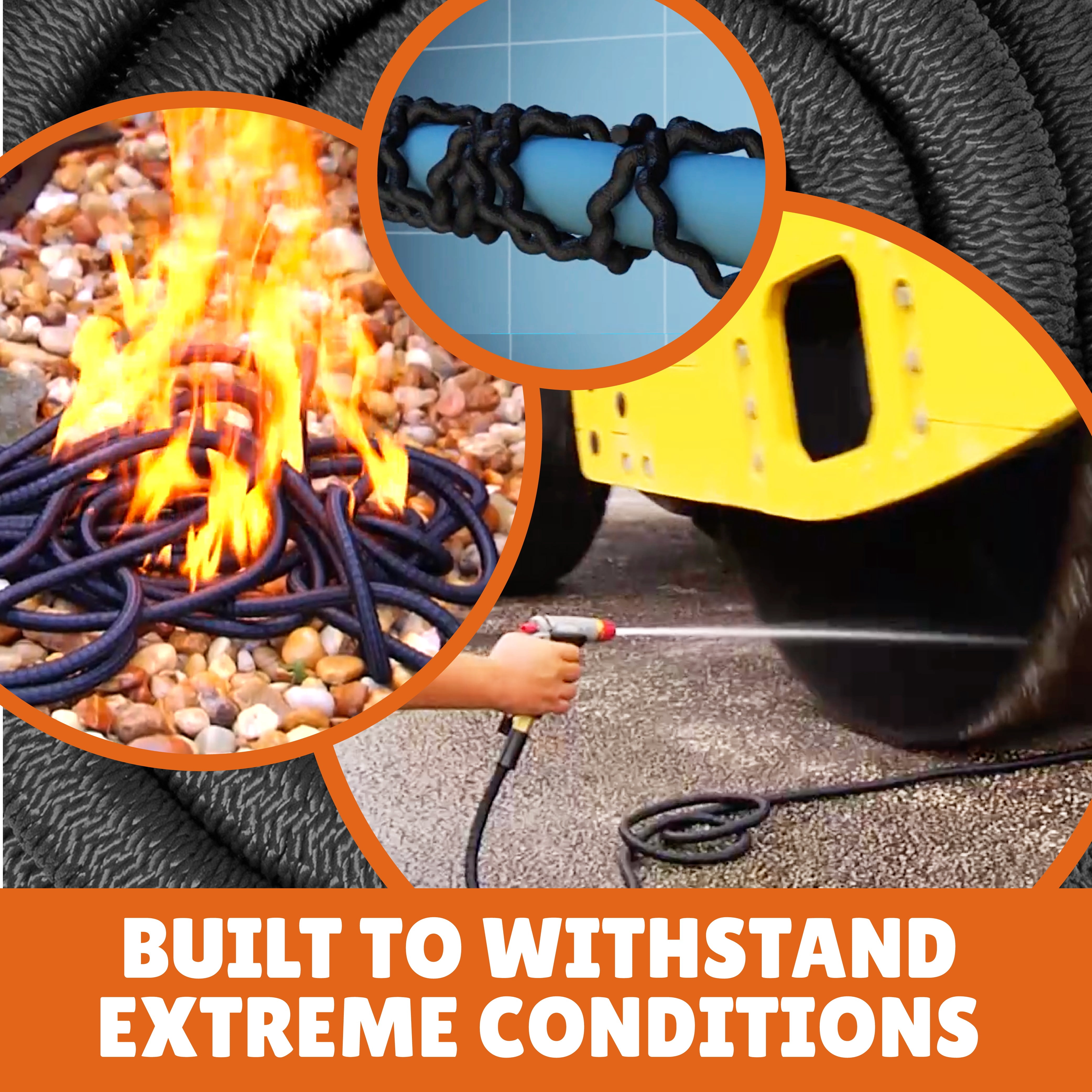 Big Boss Xhose Pro Ft 5/8" Lightweight Expanding Garden Hose with Brass Fittings Kink Resistant Durable Dac-5 Fiber