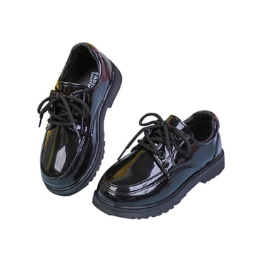 REDARER Chaussures Habillées pour Garçons - Richelieus Classiques à Lacets Style Richelieu pour Enfants, Chaussures Formelles Confortables pour l'École, les Mariages et les Occasions, Couleur : BK1, Taille : 8-9 Ans