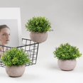 thumbnail image 3 of Artificial Plant Potted Lifelike Round Fake Greenery Plant Faux Plant Decoration, 3 of 10