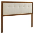 thumbnail image 1 of Draper Tufted Full Fabric and Wood Headboard - Walnut Beige, 1 of 4