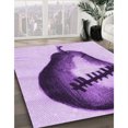 thumbnail image 3 of Ahgly Tapis Rectangulaire Lavable en Machine Intérieur Transitionnel Fleur Rose, 5 Pieds x 8 Pieds, 3 of 7