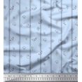 thumbnail image 1 of Soimoi Blue Velvet Fabric Stripe & Square Geometric Fabric Prints By Yard 58 Inch Wide, 1 of 3