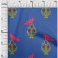 thumbnail image 1 of oneOone Silk Tabby Fabric Leaves|Bird & Floral Block Printed Craft Fabric BTY 42 Inch Wide, 1 of 4