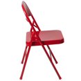 thumbnail image 3 of HERCULES Series Double Braced Red Metal Folding Chair, 3 of 9