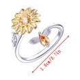 thumbnail image 3 of EGNMCR Rings Women's Anxiety Sunflower Rotating Open Relieves Anxiety Stress a ring, 3 of 5