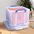 thumbnail image 4 of Really Useful Box Clear Stackable Storage Bins with Lids and Handles, 32 Liters, 3 pack, 4 of 7