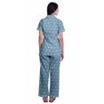thumbnail image 4 of Moomaya Ensemble de Pyjama à Manches Courtes Imprimé pour Femmes Chemise de Nuit Boutonnée Imprimée, 4 of 6