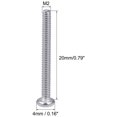 thumbnail image 3 of Unique Bargains M2x20mm Machine Screws Pan Phillips Cross Head Screw Fasteners Bolts 100Pcs, 3 of 3