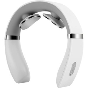 PulseX Massager de cou, masseur de cou avec chaleur, 10 Paramètres & 16 Niveaux de force, Compact et Voyage-Amis, Idéal pour le confort (Blanc)