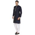 thumbnail image 2 of Kurta Pyjama pour Homme Vêtements Inde Mariage Fête (Bleu, m), 2 of 5